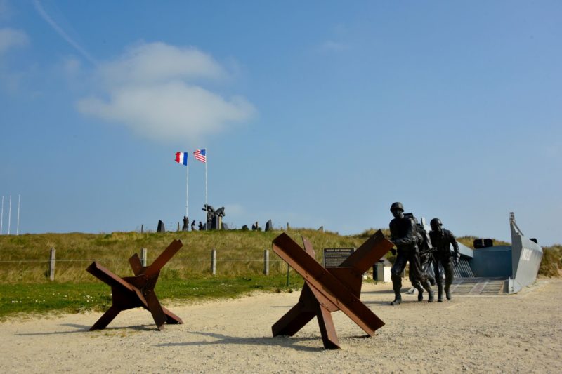Plage du Débarquement d’Utah Beach en Normandie, France.