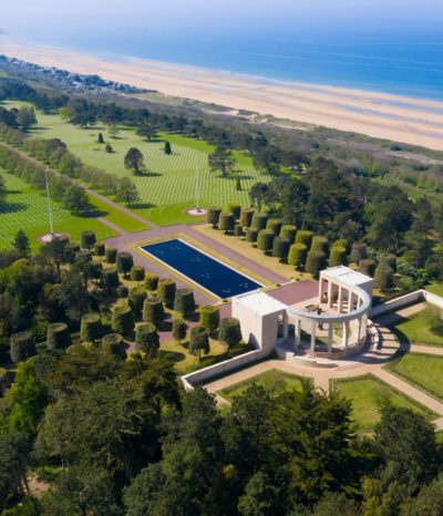 La vue sur le cimetière américain de Colleville-sur-Mer