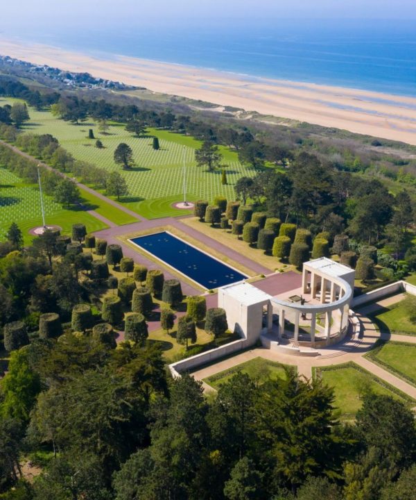 La vue sur le cimetière américain de Colleville-sur-Mer