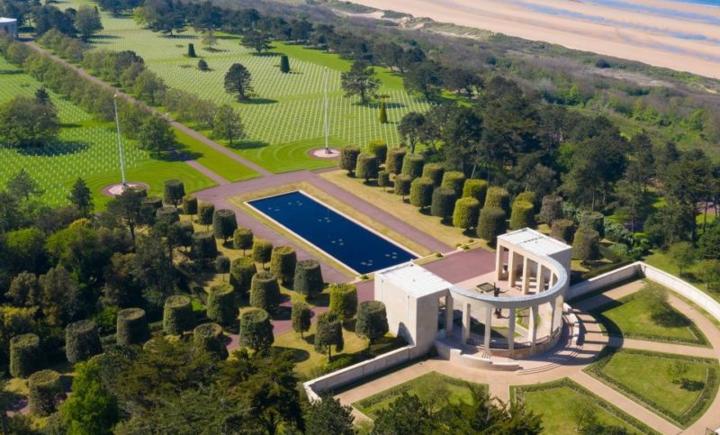 La vue sur le cimetière américain de Colleville-sur-Mer