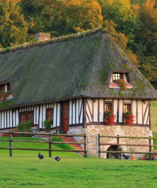 Chaumière, maison traditionnelle normande