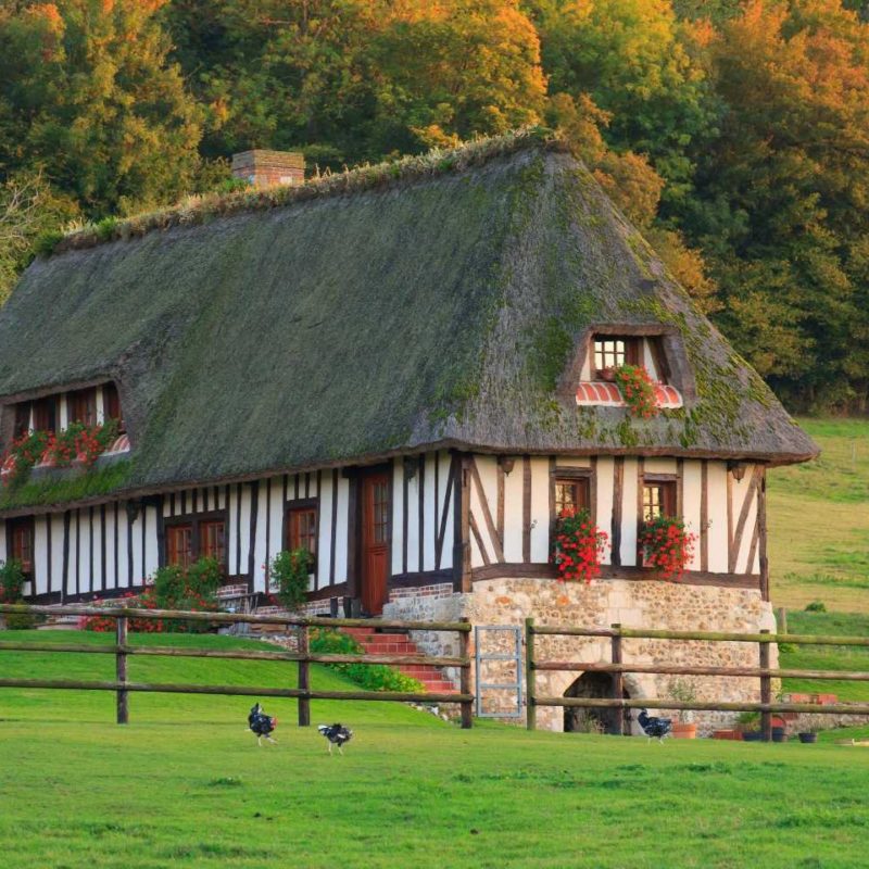 Chaumière, maison traditionnelle normande