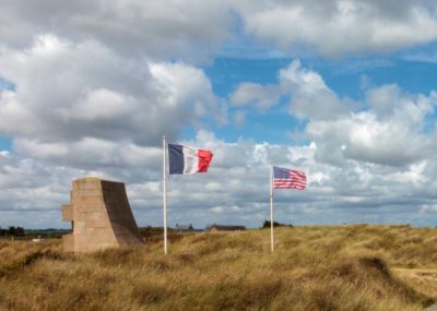 Plage du Débarquement d’Utah Beach en Normandie, France.