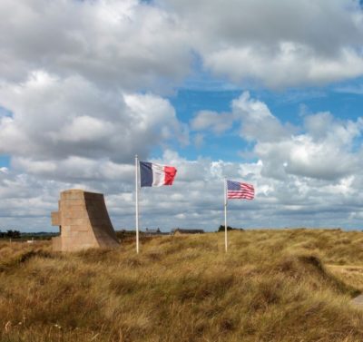 Plage du Débarquement d’Utah Beach en Normandie, France.