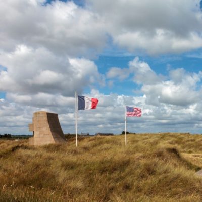 Plage du Débarquement d’Utah Beach en Normandie, France.