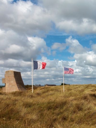 Plage du Débarquement d’Utah Beach en Normandie, France.