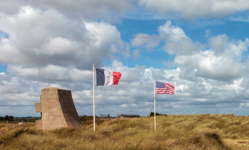 Plage du Débarquement d’Utah Beach en Normandie, France.