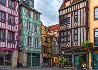 Maisons normandes traditionnelles dans le centre historique de Rouen – programme séjour en Normandie