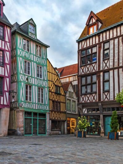 Maisons normandes traditionnelles dans le centre historique de Rouen – programme séjour en Normandie